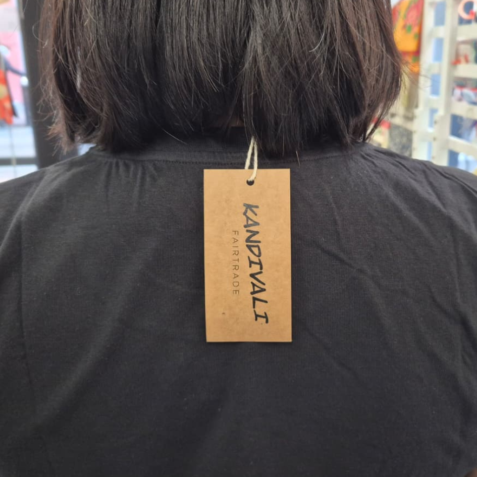 CAMISETA UNISEX DE ALGODÓN ORGÁNICO NEGRA - Imagen 2